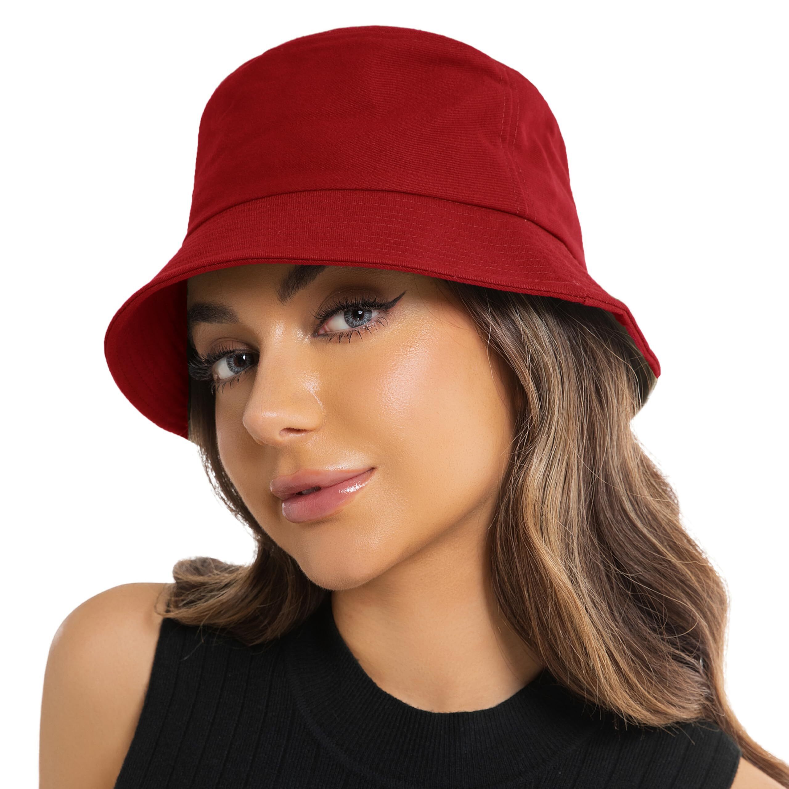 3413 Solid Color Bucket Hat Summer Beach Fishmen Hat For Lady Adult Unisex
